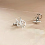 Personalized Stacked Monogram Initial Cufflinks - Custom 2-Letter Overlap Design in Brass
