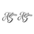 Personalised Enamel Initial Name Cufflinks for Men – Custom Name Letter Cufflinks for Formal & Wedding Wear