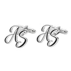 Personalised Enamel Initial Name Cufflinks for Men – Custom Name Letter Cufflinks for Formal & Wedding Wear