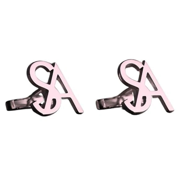 Personalised Initial Cufflinks for Men – Custom Alphabet Name Cuff Links – Premium Gold Monogram Formal Shirt Accessory for Wedding Groom & Corporate Wear