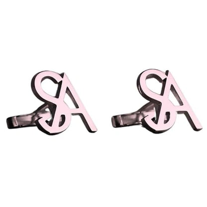 Personalised Initial Cufflinks for Men – Custom Alphabet Name Cuff Links – Premium Gold Monogram Formal Shirt Accessory for Wedding Groom & Corporate Wear