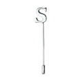 Signature Alphabet Luxury Lapel Pin - Personalized Silver Initial Brooch for Professional & Wedding Wear