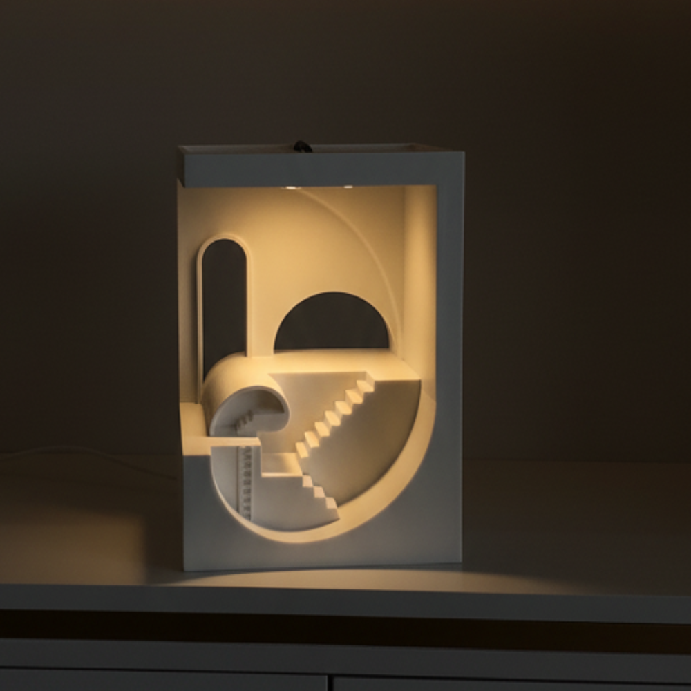 Abstract Architecture Night Lamp | 3D Printed Sustainable Home Décor | Moskai Eco Collection
