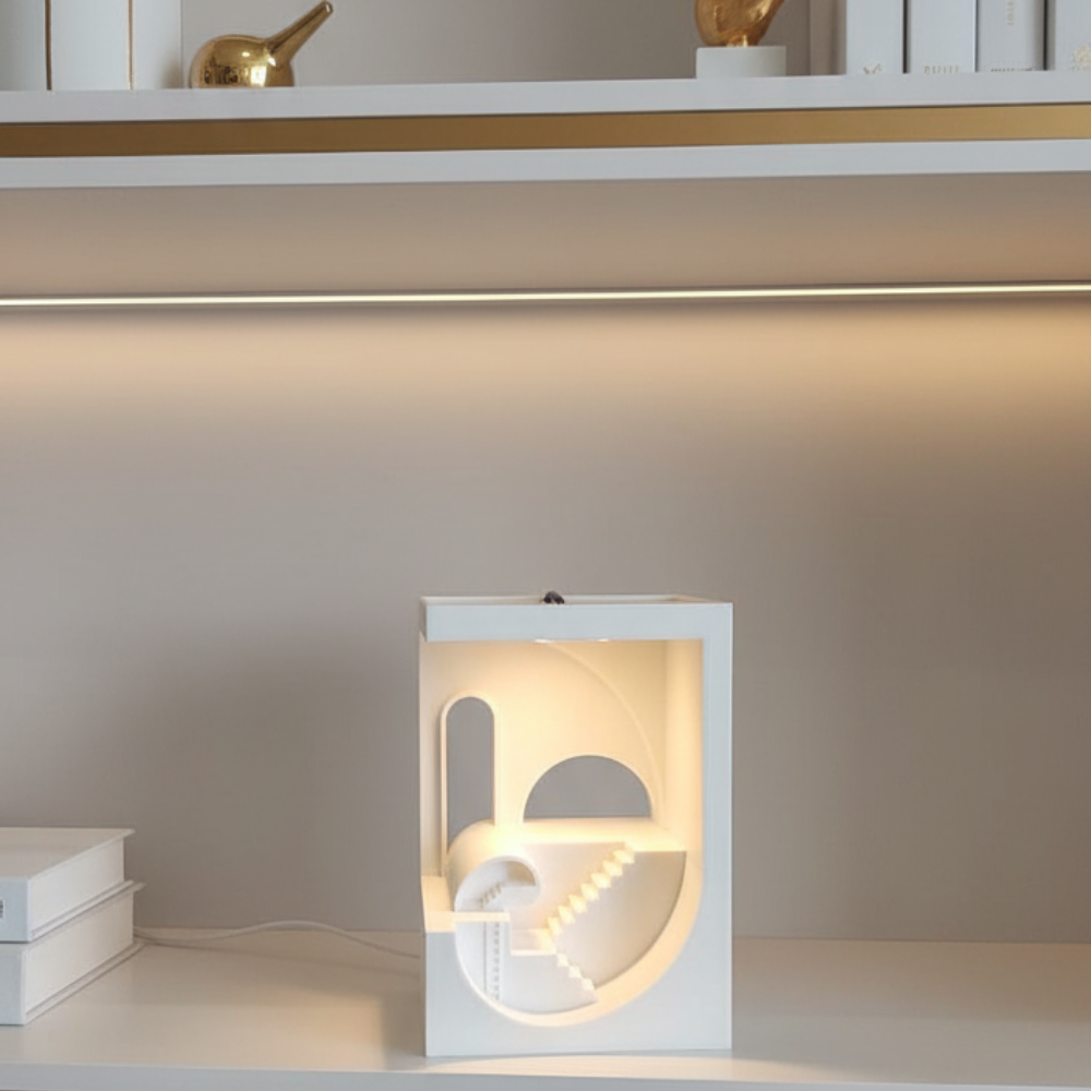 Abstract Architecture Night Lamp | 3D Printed Sustainable Home Décor | Moskai Eco Collection