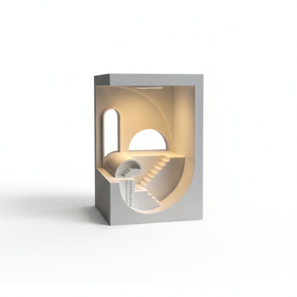 Abstract Architecture Night Lamp | 3D Printed Sustainable Home Décor | Moskai Eco Collection