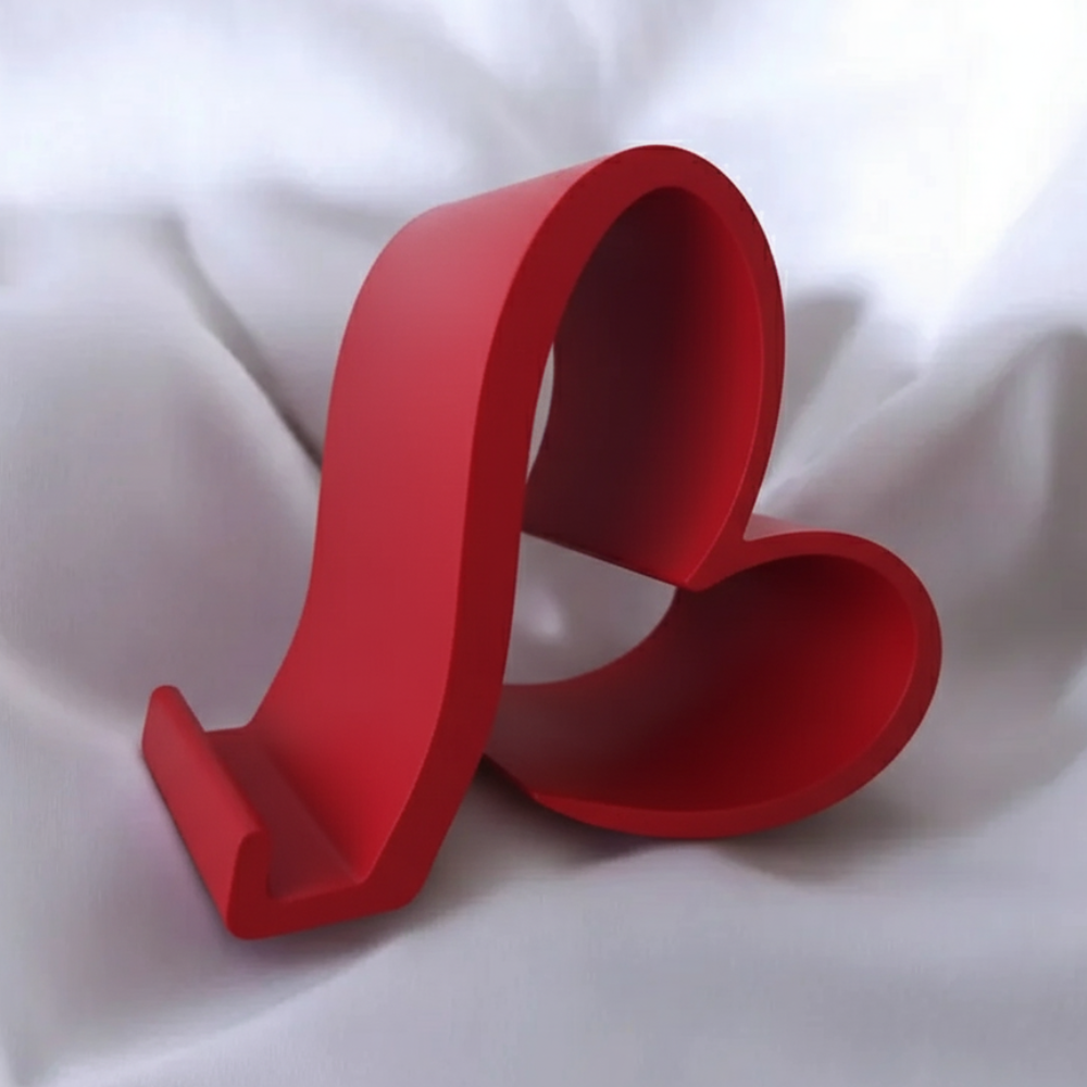 3D Printed Heart Mobile Stand | Moskai Love Valentine Collection | Eco-Friendly Gift for Him & Her