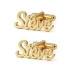 Personalized Name Cufflinks for Men – Script Initial Cufflinks – Perfect Wedding & Groom Gift