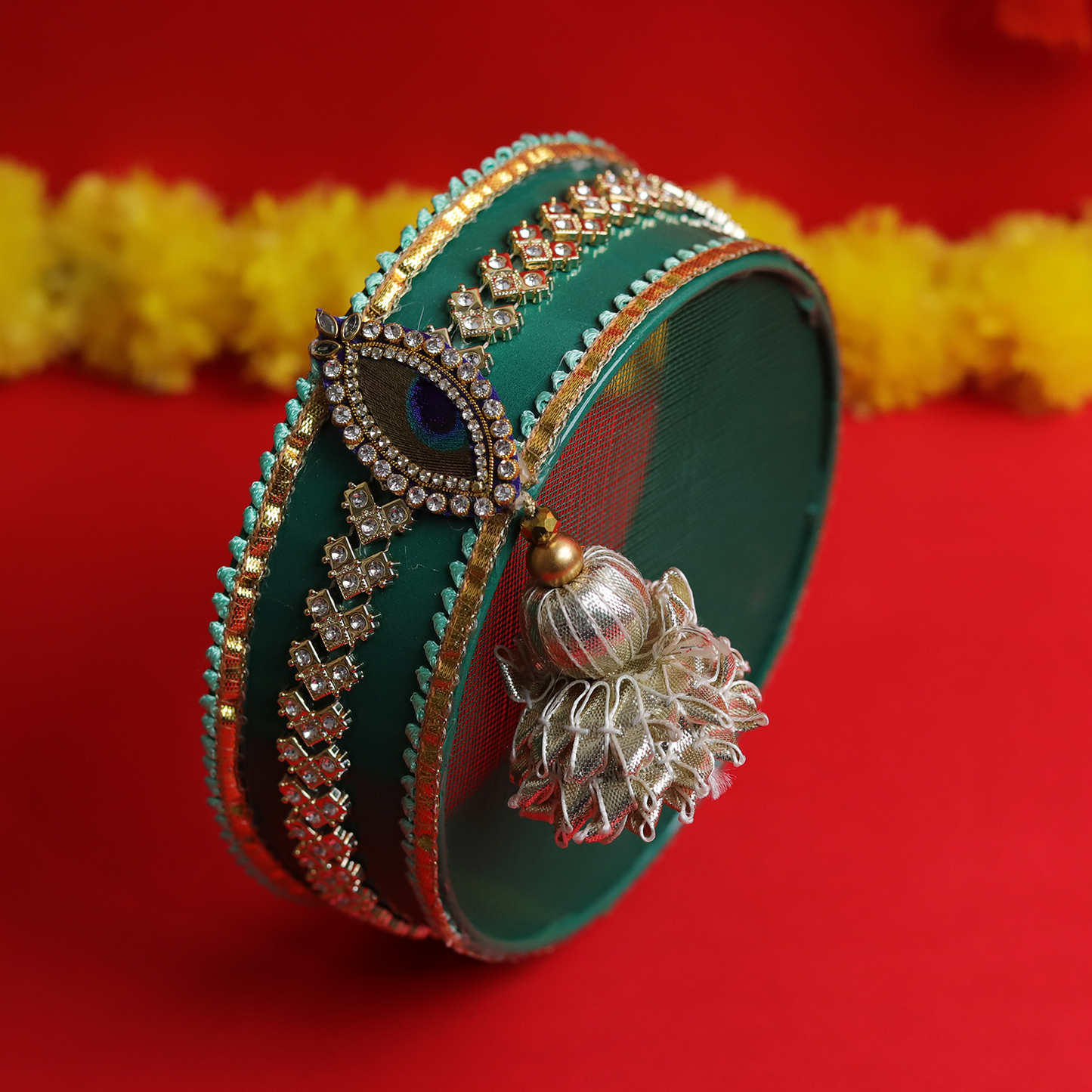 MOSKAI Photo Thali | Personalized Pooja Thali | Custom Aarti Plate with Photo