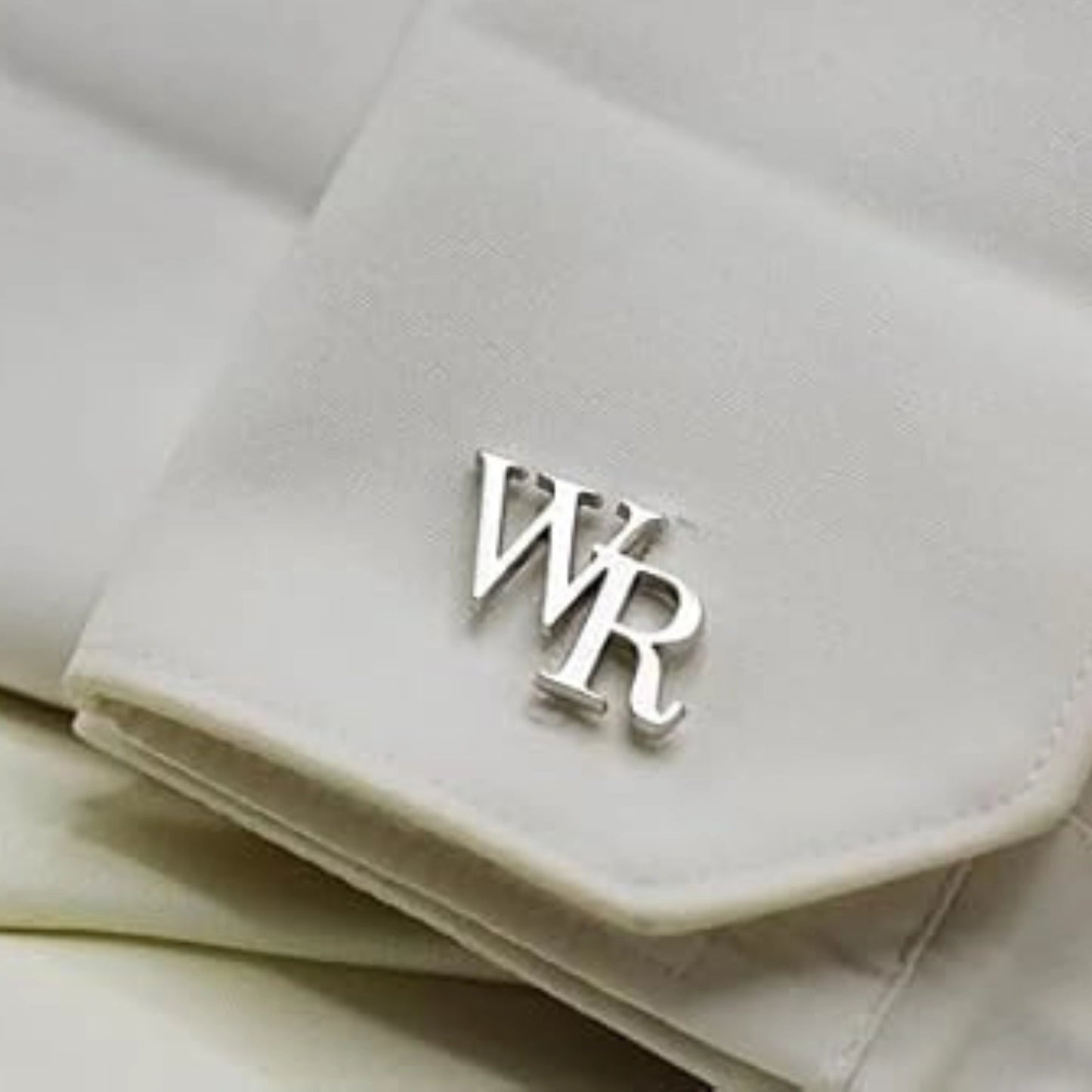 Personalised Initial Name Cufflinks for Men – Custom Silver Alphabet Monogram Cuff Links – Formal Shirt Accessory for Wedding Groom & Corporate Wear