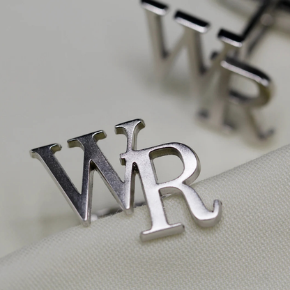 925 Silver Personalized Monogram  Premium Cufflinks for Men