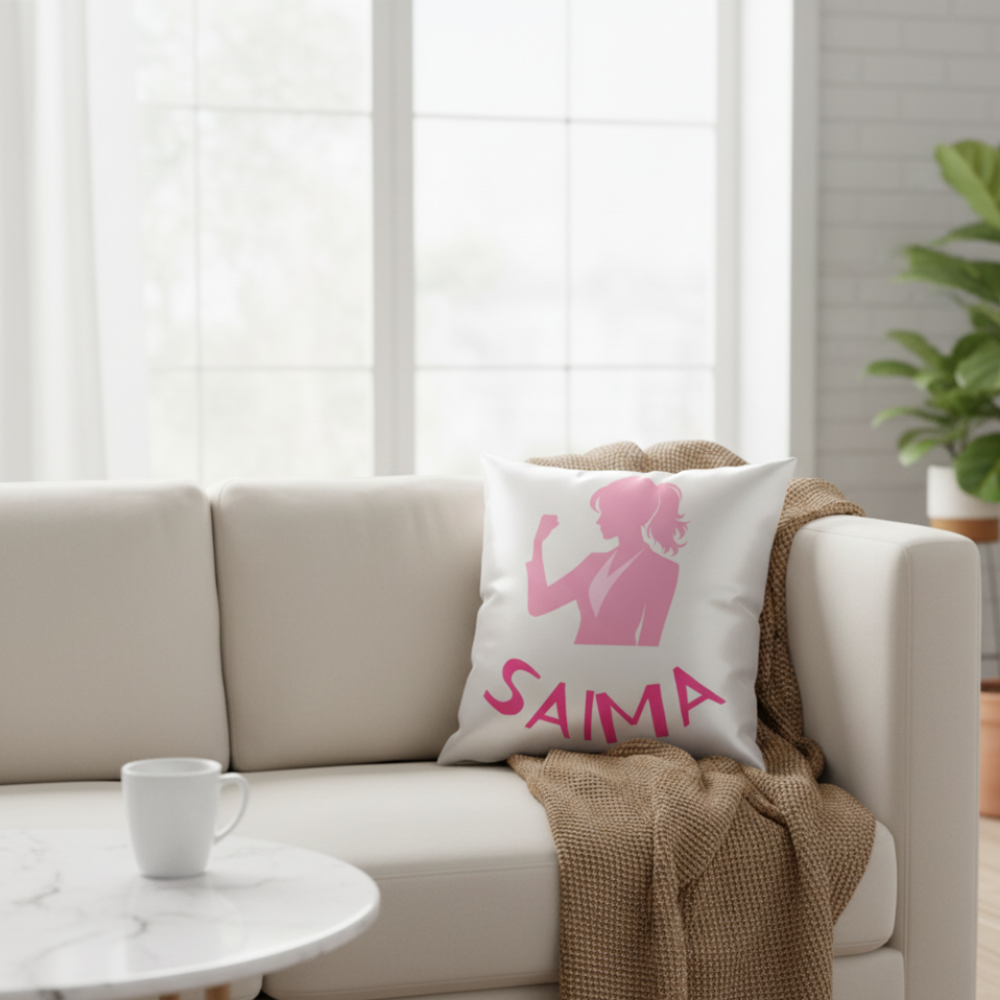 MOSKAI | Personalized Boss Lady Name Cushion | Custom Name Pillow