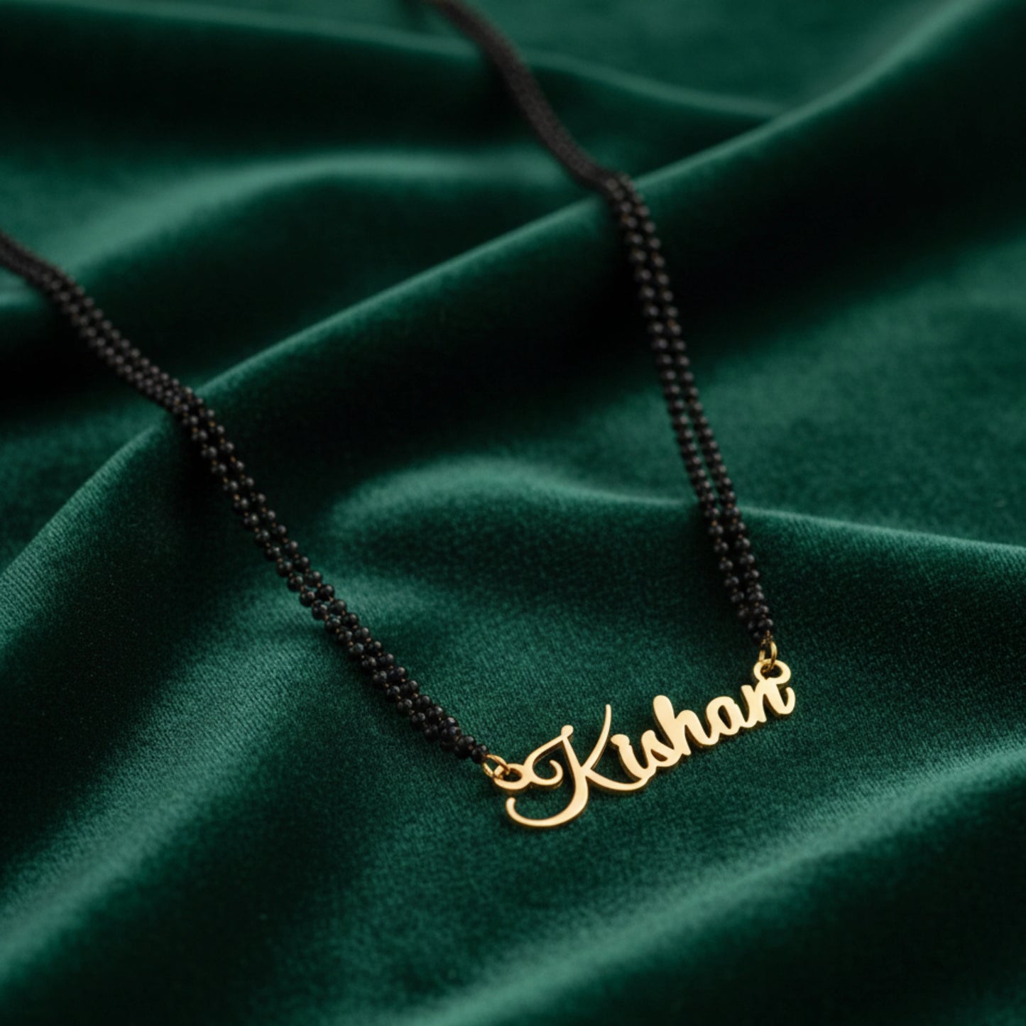 Personalized Single Name Mangalsutra – Gold Plated Custom Jewelry