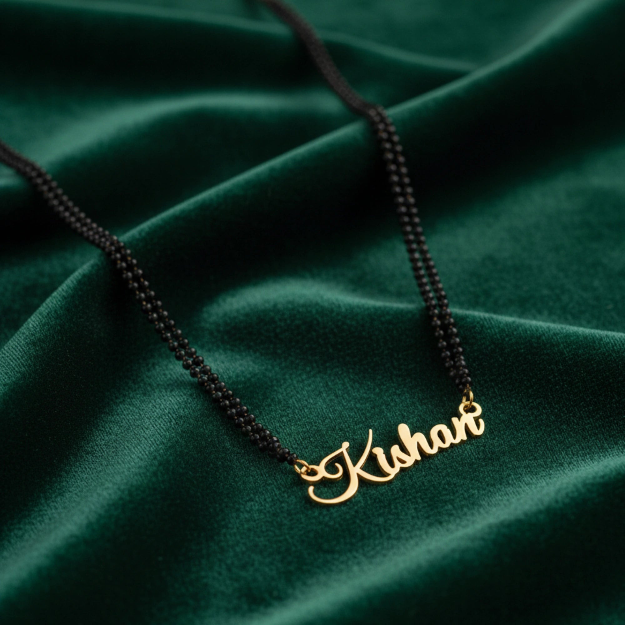 Personalized Single Name Mangalsutra – Gold Plated Custom Jewelry