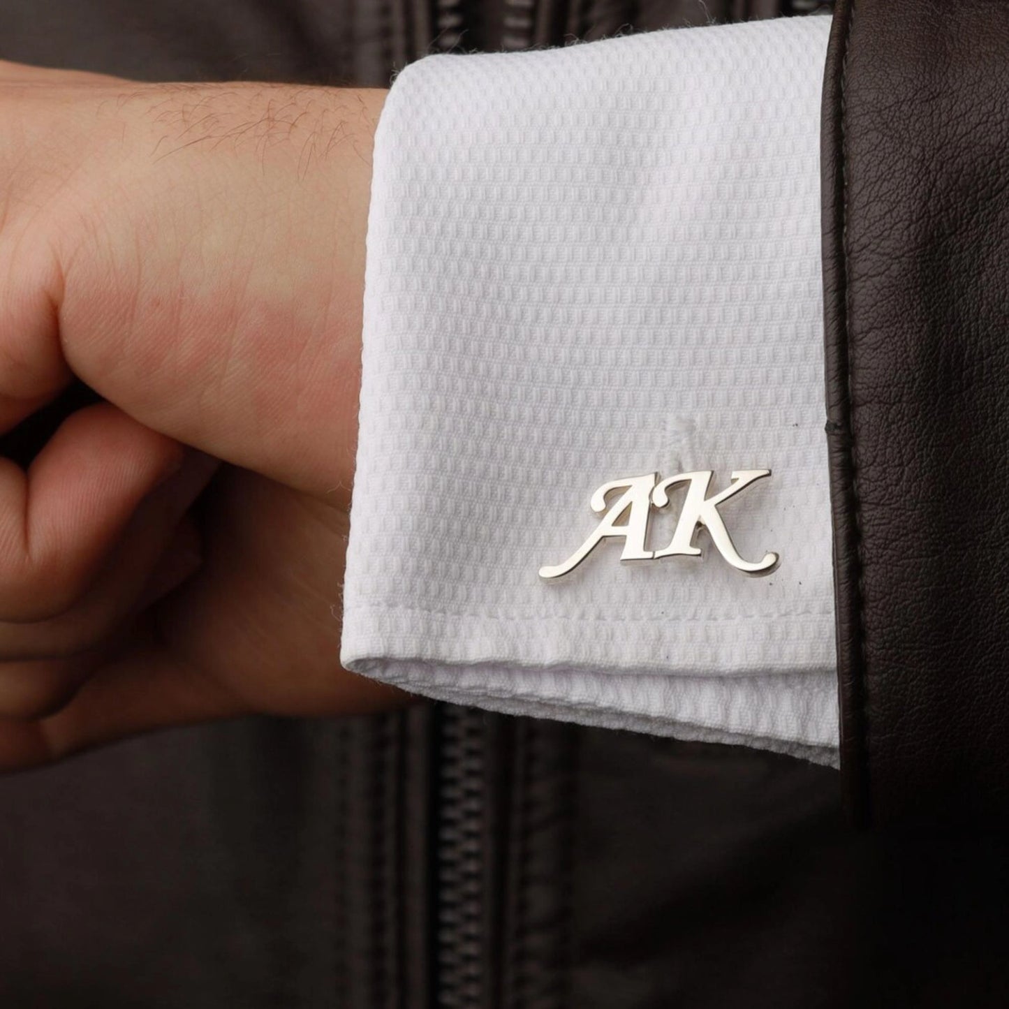 Personalized Initial Name Cufflinks for Men for Wedding, Groom & Formal Office Wear