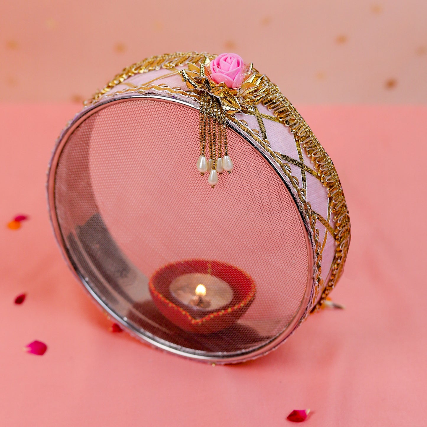 Personalised Karwa Chauth Thali Set | Custom Photo Steel Thali
