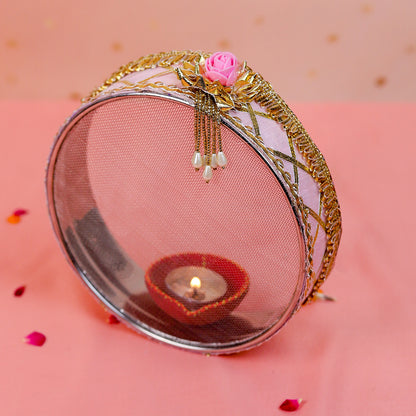 Personalised Karwa Chauth Thali Set | Custom Photo Steel Thali