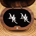 Bespoke Signature Monogram Name Cufflinks - Personalized Brass Name Jewelry for Men