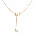 Personalized Butterfly Initial Name Y-Necklace - Custom Drop Alphabet Pendant for Women & Girls