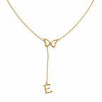 Personalized Butterfly Initial Name Y-Necklace - Custom Drop Alphabet Pendant for Women & Girls