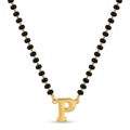 Husband's Initial Name Mangalsutra -Single Alphabet Letter Daily Wear Mangalsutra for Women – Minimalist Soulmate Jewelry