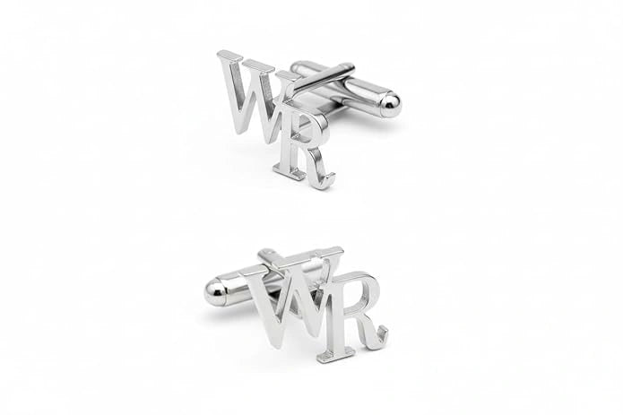 Personalised Initial Name Cufflinks for Men – Custom Silver Alphabet Monogram Cuff Links – Formal Shirt Accessory for Wedding Groom & Corporate Wear