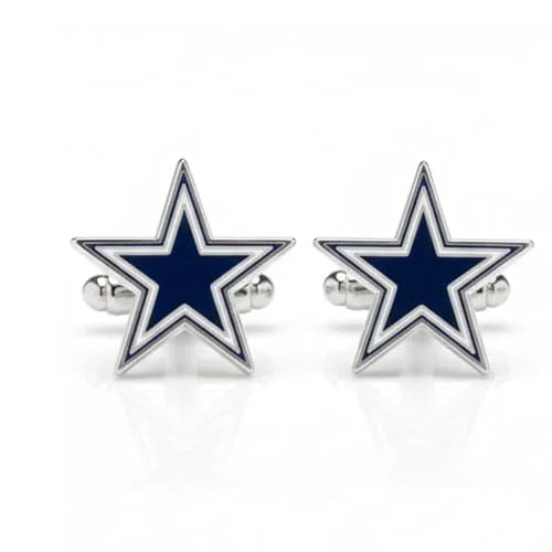 Blue Star Royal Design Cufflinks for Men | Elegant Enamel Finish | Luxury Plated Base Metal | Premium Formal Accessory | Wonderful for Weddings, Parties & Business Wear