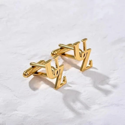 Custom Initial Name Cufflinks for Men – Personalised Letter Cufflinks for Formal & Wedding Wear