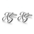 Personalised Enamel Initial Name Cufflinks for Men – Custom Name Letter Cufflinks for Formal & Wedding Wear