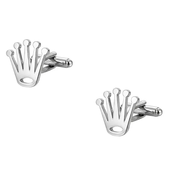 Gold Crown Design Cufflinks for Men Formal, Luxury Cross Style Cufflinks, Premium Wedding Cufflinks, Groom Gift from Wife, Birthday Gift for Husband, Fiancé Gift, Formal Shirt Accessories for Men