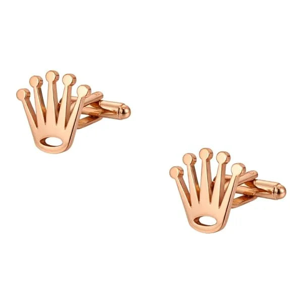 Gold Crown Design Cufflinks for Men Formal, Luxury Cross Style Cufflinks, Premium Wedding Cufflinks, Groom Gift from Wife, Birthday Gift for Husband, Fiancé Gift, Formal Shirt Accessories for Men