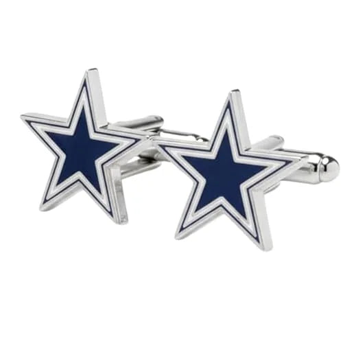 Blue Star Royal Design Cufflinks for Men | Elegant Enamel Finish | Luxury Plated Base Metal | Premium Formal Accessory | Wonderful for Weddings, Parties & Business Wear