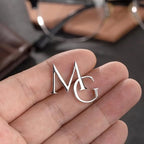 Custom Letter Initial Brooch Pin – Personalised Name Alphabet Lapel Pin for Men & Women – Premium Silver Finish Suit & Blazer Accessory