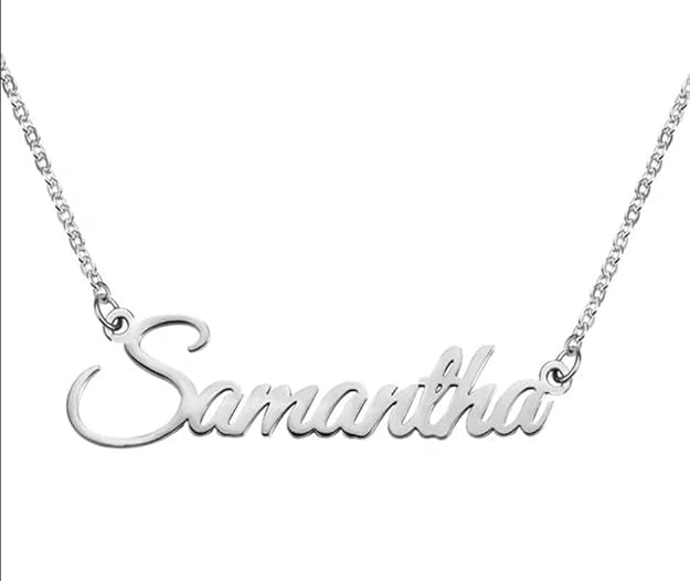 Personalized Name Necklace - Custom Cursive Nameplate Pendant for Women & Girls -