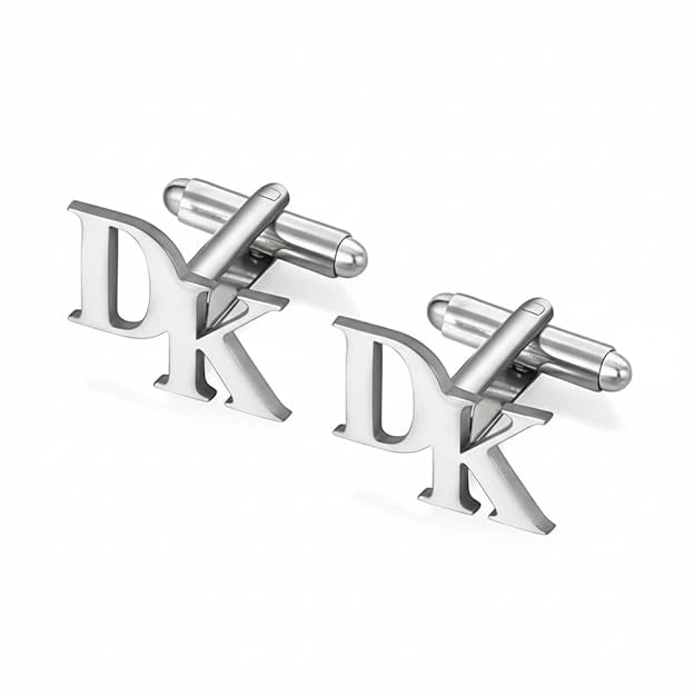 Custom Initial Name Cufflinks for Men – Personalised Letter Cufflinks for Formal & Wedding Wear