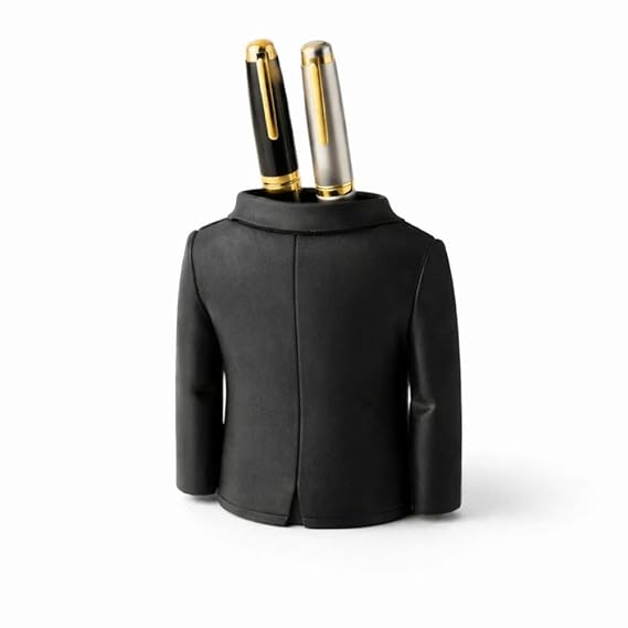 Moskai 3D Suit Executive Pen Stand for Men | Creative Office Desk Organizer Pen Holder