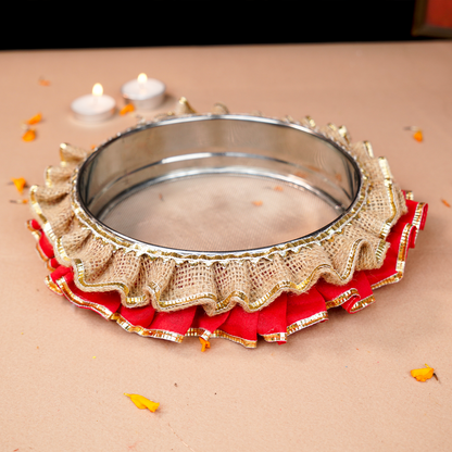 Maharani Red Color Thali Set | Karwa Chauth Thali