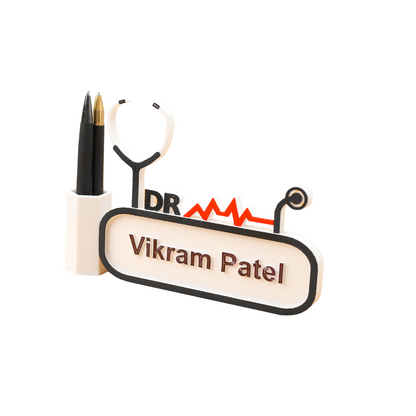 Moskai 3D Personalized Doctor Pen Stand With Custom Name | Unique Gift for Doctors