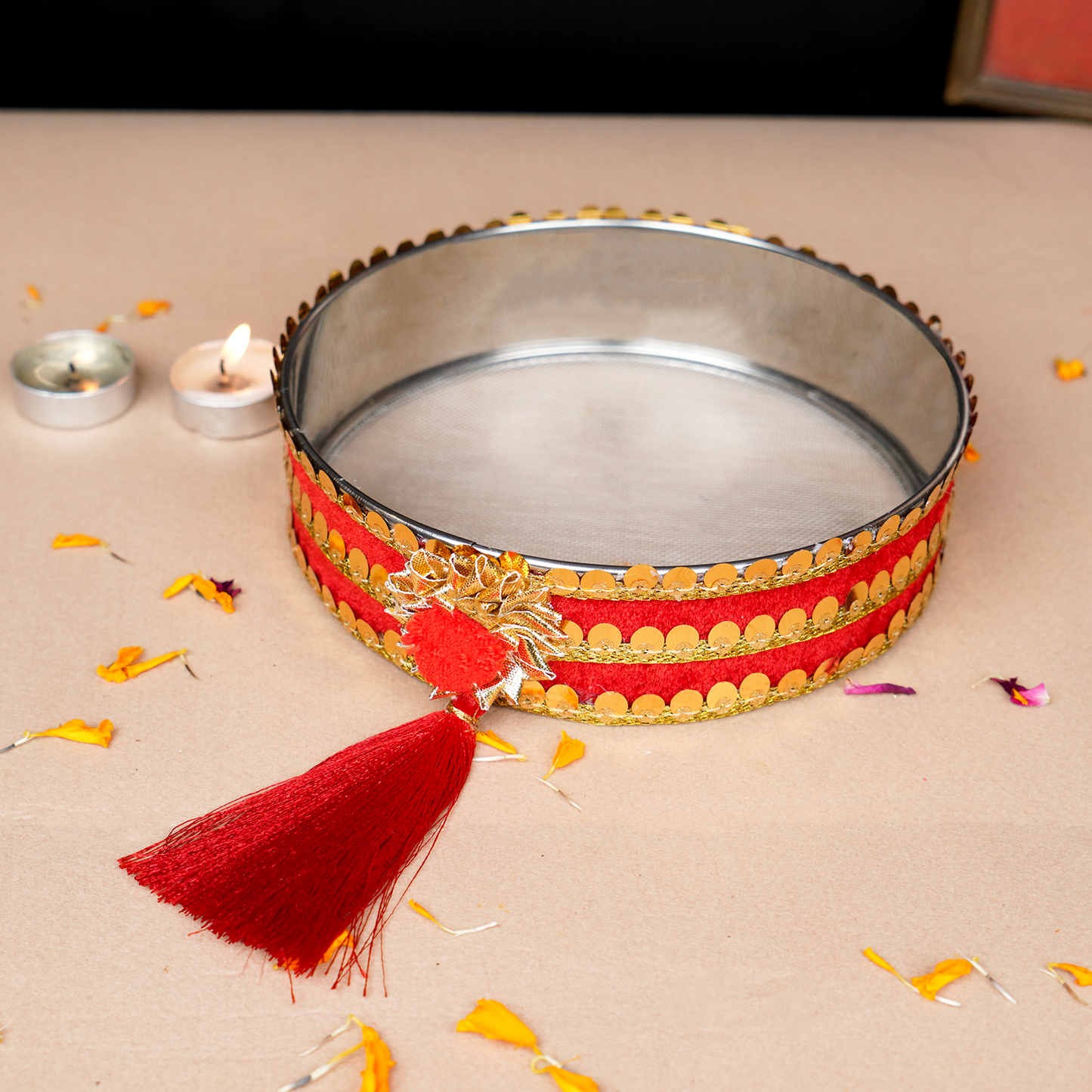 Personalised Karwa Chauth Thali Set | Photo Thali Set