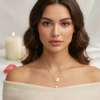 Personalized Name Necklace with Initial Charm - Custom Cursive Nameplate Pendant for Women & Girls