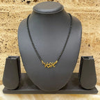 Personalized Initial Name Mangalsutra with Heart Design for Women – Handcrafted Couples Initial Jewelry Gift