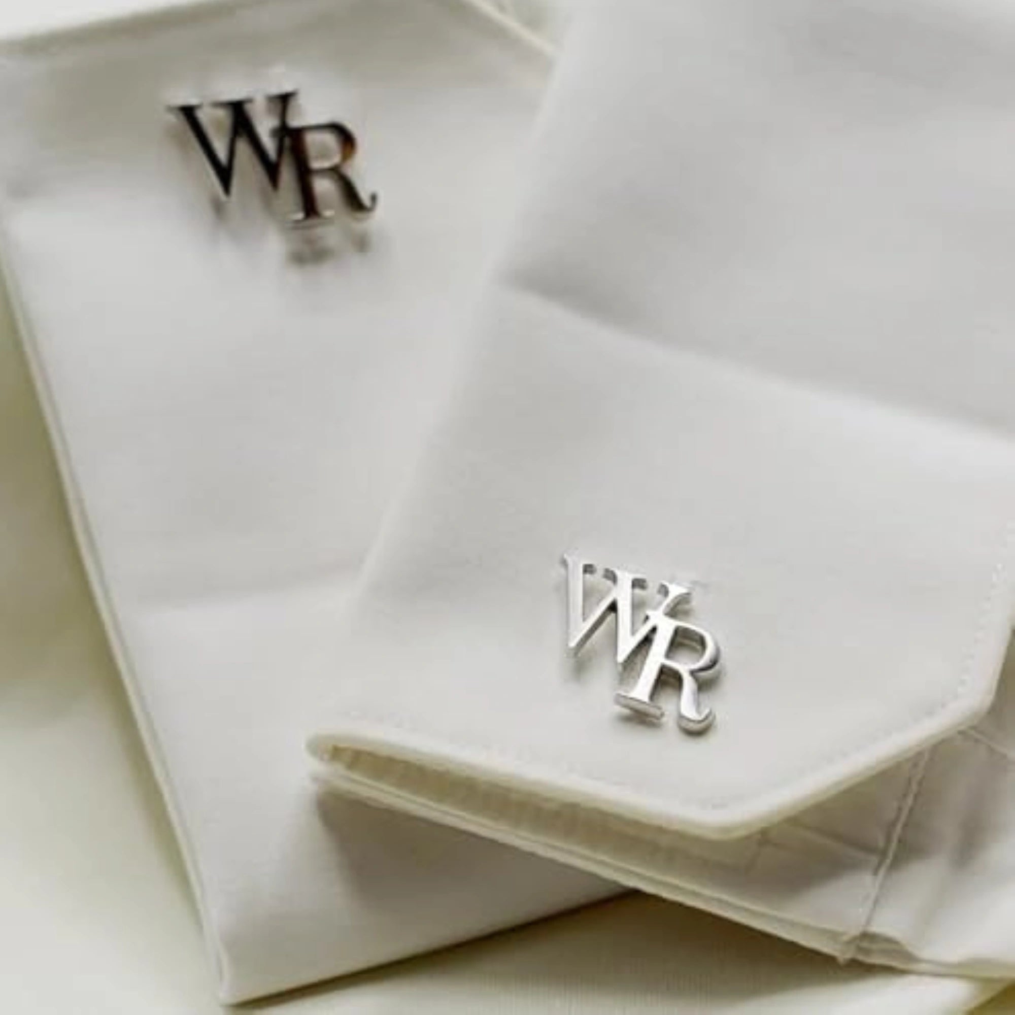 Personalised Initial Name Cufflinks for Men – Custom Silver Alphabet Monogram Cuff Links – Formal Shirt Accessory for Wedding Groom & Corporate Wear