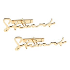 Custom Signature Style Full Name Cufflinks - Personalized Handwritten Script Brass Cuff Links