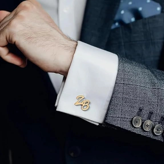Custom Initial Name Cufflinks for Men – Personalised Letter Cufflinks for Formal & Wedding Wear