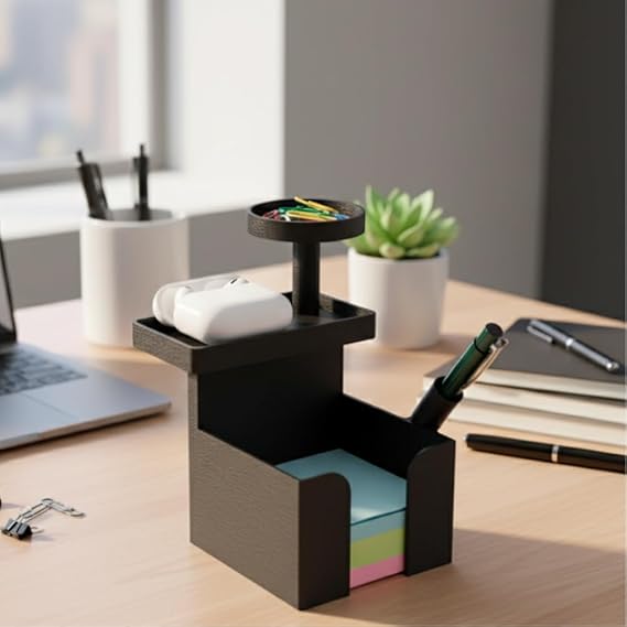 Moskai Multi-Functional 3D Printed Desk Organizer for Office