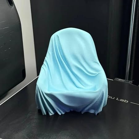 Moskai 3D Printed Fabric-Style Chair Mobile Phone Stand – Decorative Desk & Table Holder