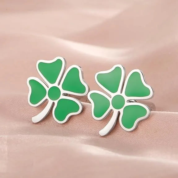Luxury Four Leaf Clover Cufflinks for Men in Gold & Silver Finish | Premium Brass Lucky Charm Shirt Cuff Links | Stylish Wedding Groom Cufflink Set for Suit, Blazer & Tuxedo | Men’s Formal Accessories & Gift Box | Designer Office Wear Cufflink
