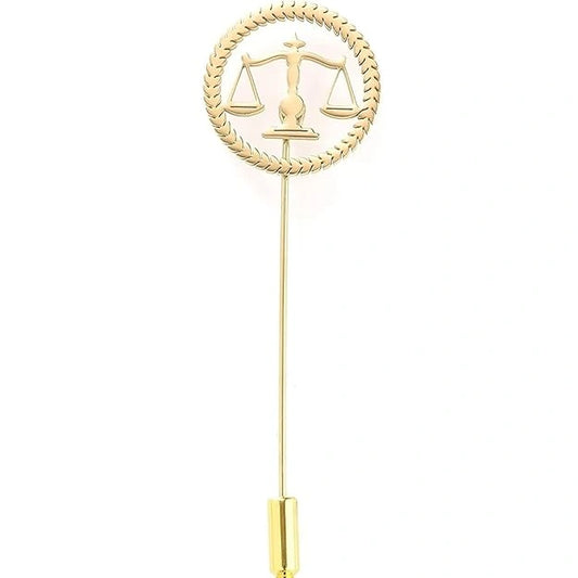 Scales of Justice Lapel Pin - Professional Lawyer & Advocate Symbol Brooch for Court, Suits & Blazers