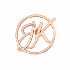 Custom Round Brooch Pin for Men & Women – Personalised Initial Lapel Pin – Gold Letter Badge for Blazer, Coat, Kurta – Wedding Groom Bride Family Gift