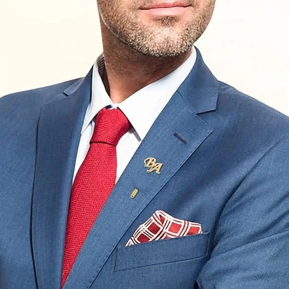 Custom Elite Initial Lapel Pin - Personalized Monogram Brooch for Men, Women & Wedding Wear