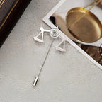 Personalized Scales of Justice Lapel Pin – Custom Initial Lawyer Brooch for Advocates & Judges